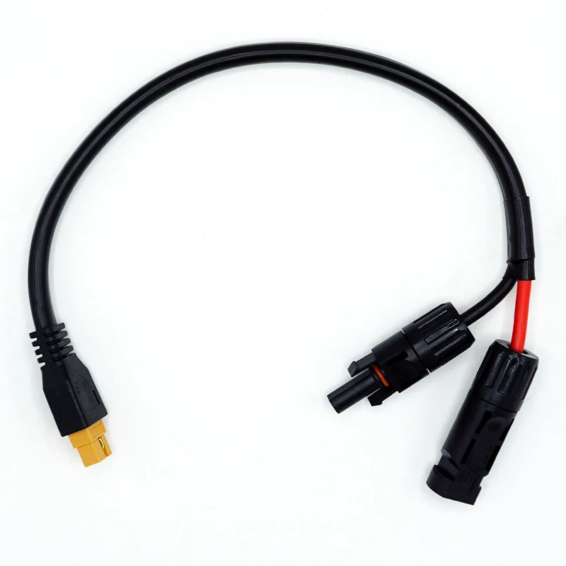 WATTSTUNDE® Adapterkabel (2 x) 4 mm² Typ-MC4/XT60 weiblich 3Pin 30 cm schwarz