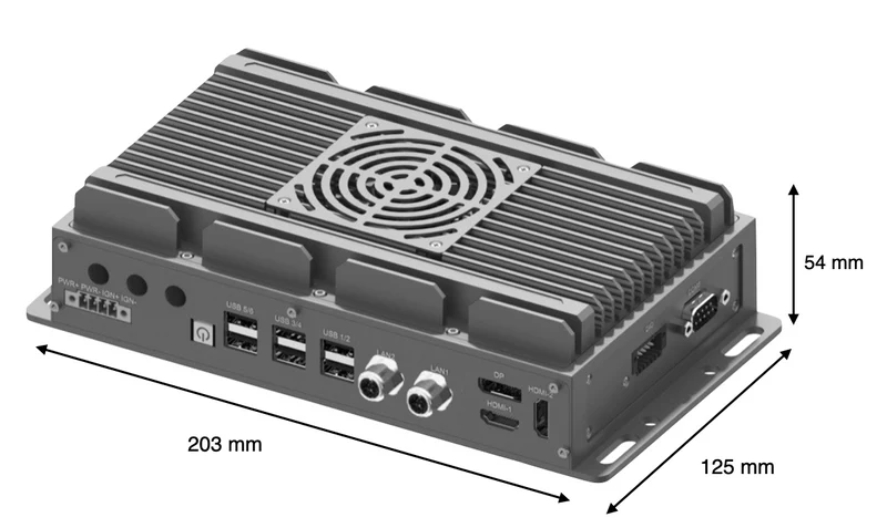 RugCon-RVP-PX3F– Ultra Slim Rugged EDGE Computer mit Intel® 13th/12th Core™ CPU