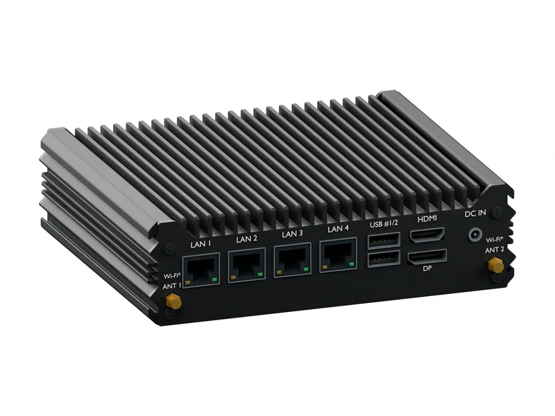 IMDRT120-4L Fanless Mini PC - Celeron J4125, 32GB, 1TB mSATA, Debian 12