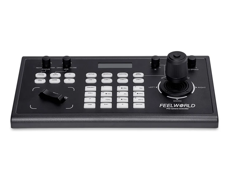 FEELWORLD KBC10 PTZ-Kamera-Controller mit Joystick- und Tastatursteuerung LCD-Display PoE-unterstützt