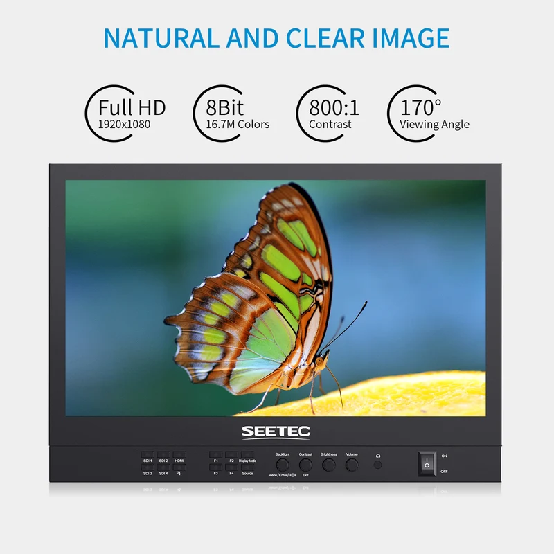 SEETEC ATEM156S-CO 15.6 Zoll 1920x1080 Carry On Director Monitor LUT Waveform HDMI 4 SDI In Out