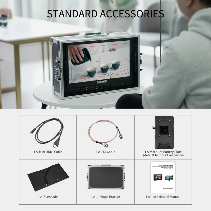 SEETEC ATEM156S-CO 15.6 Zoll 1920x1080 Carry On Director Monitor LUT Waveform HDMI 4 SDI In Out