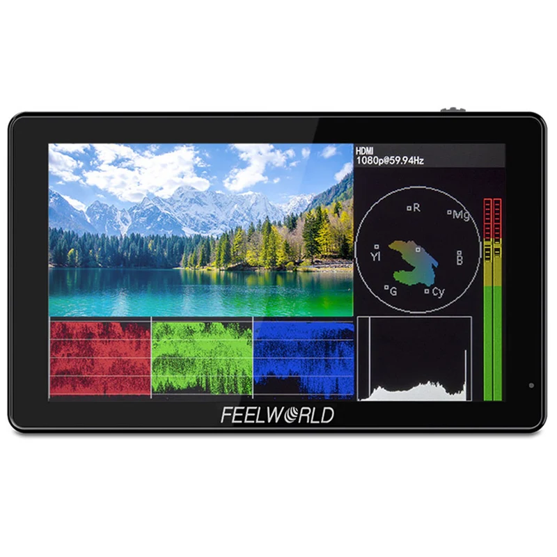 FEELWORLD LUT5 5.5 Zoll 3000nit Ultraheller Field DSLR-Kameramonitor mit Touchscreen F970 Kit HDMI