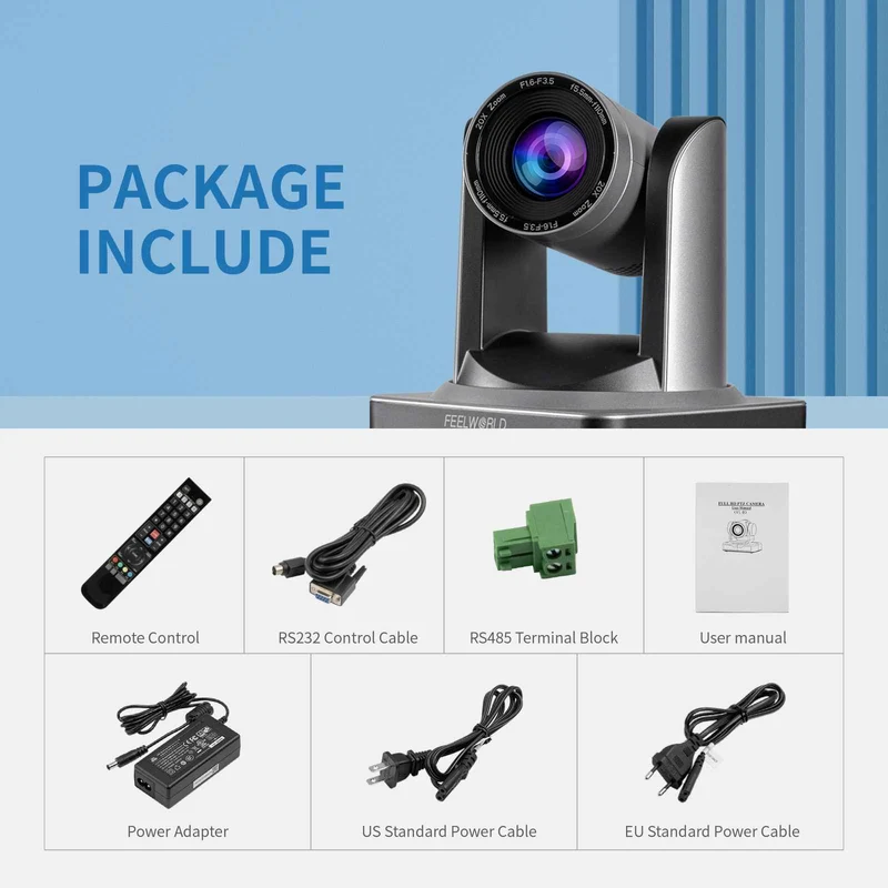 FEELWORLD POE20X Simultane 3G-SDI HDMI IP Live Streaming PTZ Kamera mit 20X Zoom PoE unterstützt