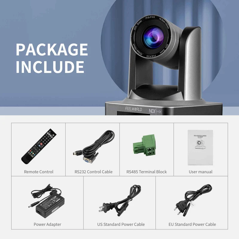 FEELWORLD NDI20X Simultane 3G-SDI HDMI NDI IP Live-Streaming PTZ-Kamera mit 20-facher Zoom-Unterstützung PoE