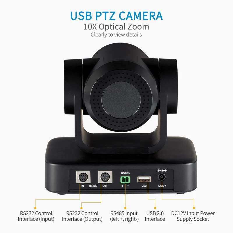 FEELWORLD USB10X Videokonferenz USB PTZ-Kamera 10X optischer Zoom Full HD 1080p für Live-Streaming