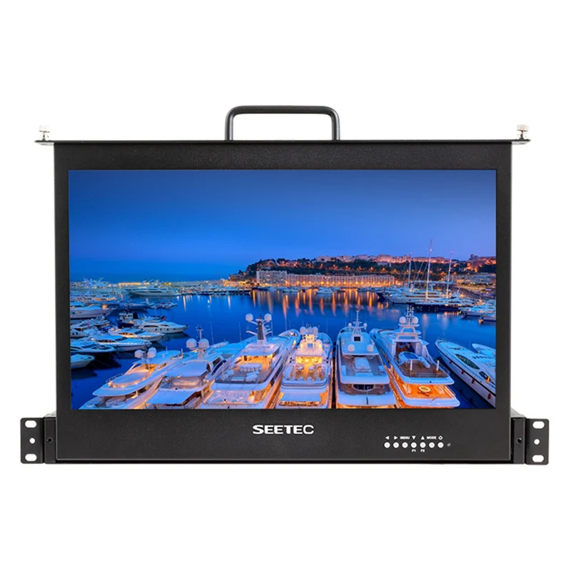SEETEC SC173-HSD-56 17.3 Zoll 1920 x 1080 1HE herausziehbarer Rackmount-Monitor HDMI SDI In Out