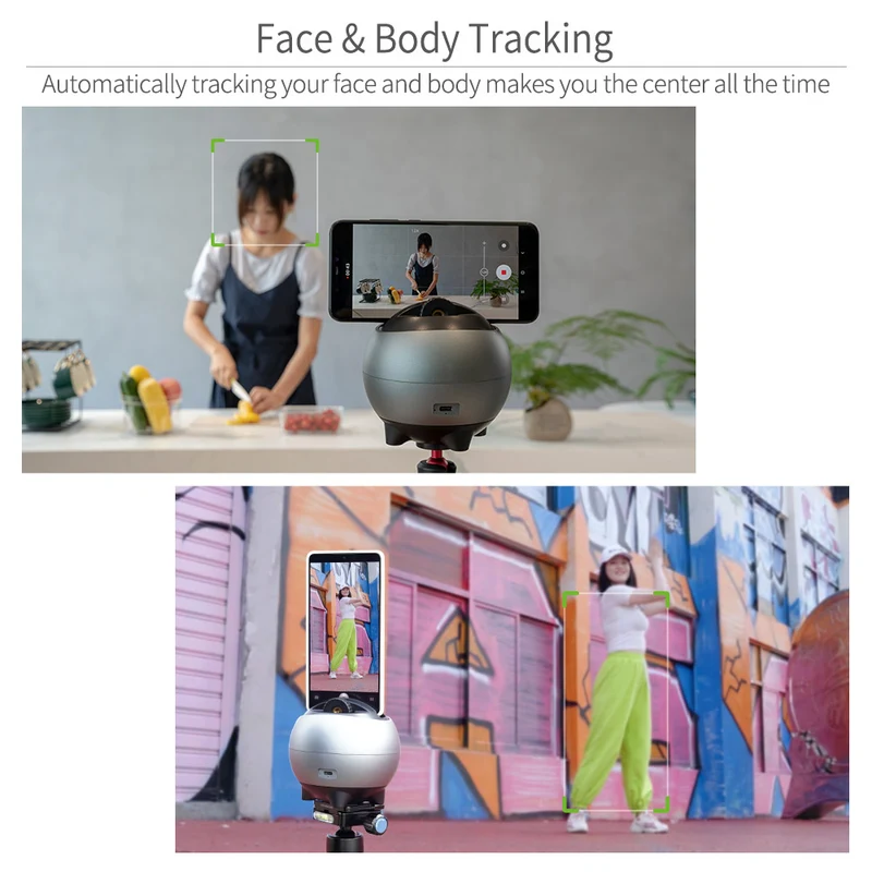 LAIZESKE LA8 Smart Robot Kameramann 360 Rotation Auto Tracking Handyhalter AI Gestenerkennung