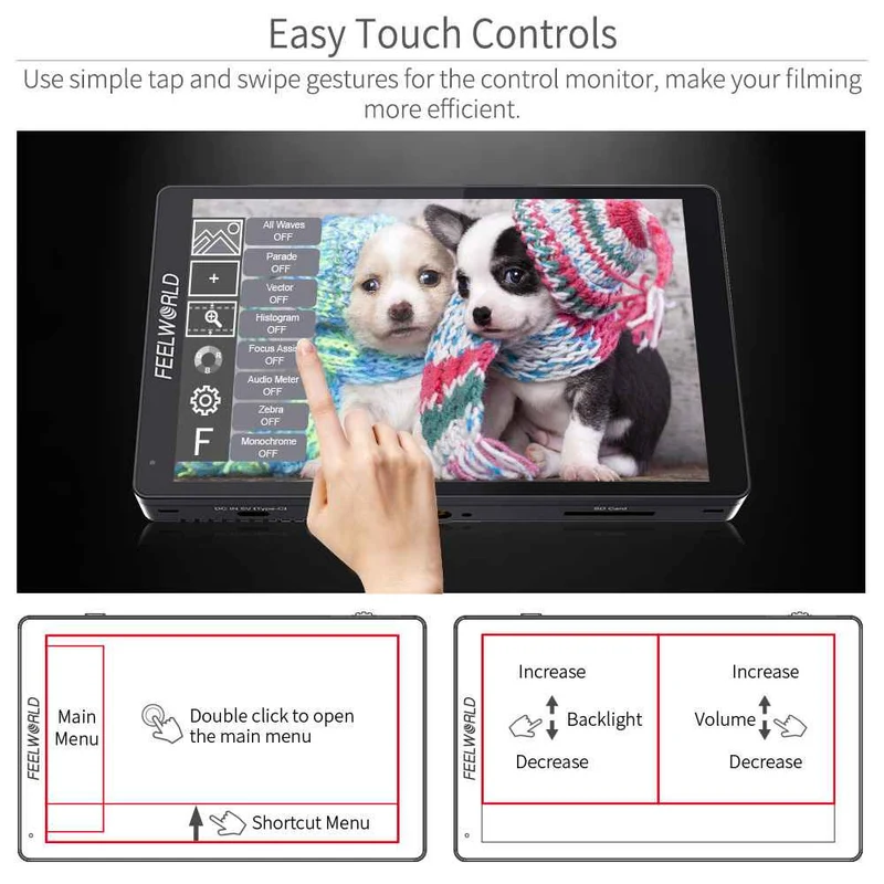 FEELWORLD F7 PRO 7 Zoll 3D LUT Touchscreen DSLR Kamera Field Director AC Monitor 1920X1200 IPS Panel