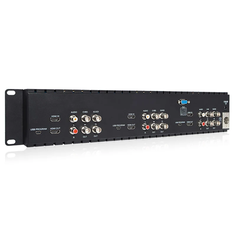 FEELWORLD T51 PLUS Triple 5.5" 2HE Rackmount-Monitor Full HD 3G-SDI, 4KHDMI, AV-Ein- und -Ausgang