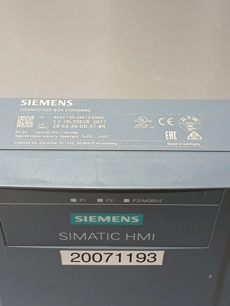 Siemens Simatic HMI Connection Box 6AV2125-2AE13-0AX0 24VDC 1.6A