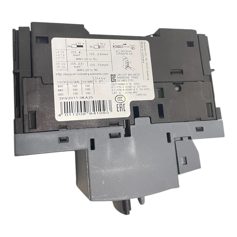Siemens Leistungsschalter Baugröße S00 den Motorschutz 0,9...1,25A 3RV2011-0KA25