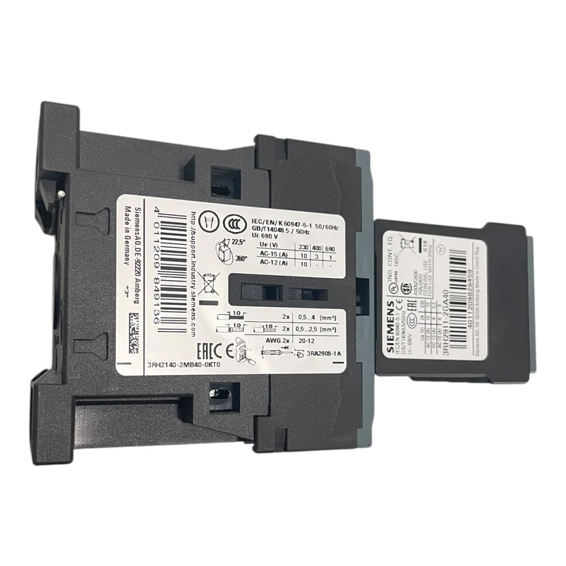 Siemens Koppelhilfsschütz, Hilfsschalterblock 3RH2140-2MB40-0KT0 3RH2911-2GA40