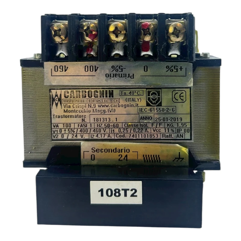 Carbognin Transformator 100 VA 181313.1 Transformator von Carbognin Industrie