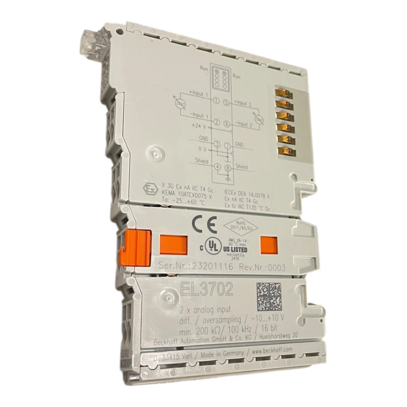 Beckhoff EtherCAT-Klemme 2-Kanal-Analog-Eingang EL3702 für die Industrie