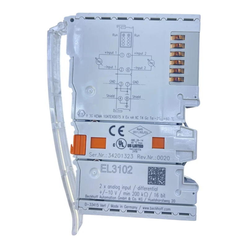 Beckhoff EtherCAT-Klemme 2-Kanal-Analog-Eingang EL3102 für die Industrie