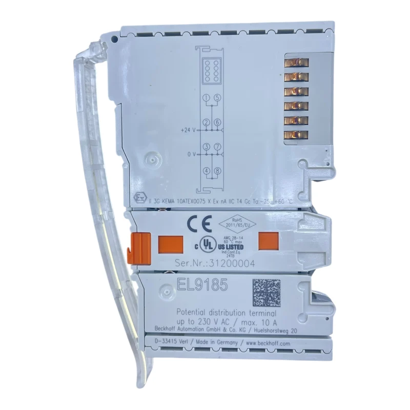 Beckhoff EtherCAT-Klemme Potenzialverteilung 4 x 24 V DC 4 x 0 V DC EL9185