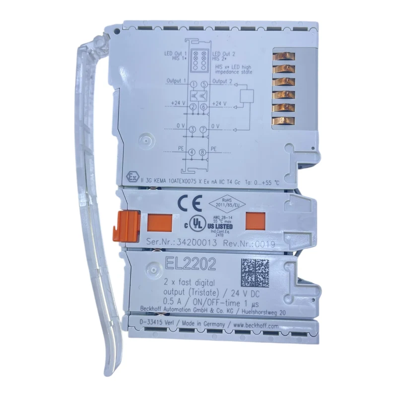 Beckhoff EtherCAT-Klemme 2-Kanal-Digital-Ausgang 24 V DC EL2202 für Industrie