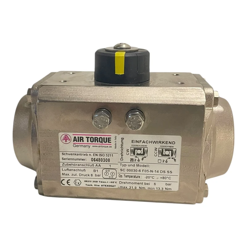 Air Torque Schwenkantrieb einfachwirkend SC00030-6 F05-N-14 DS SS für Industrie