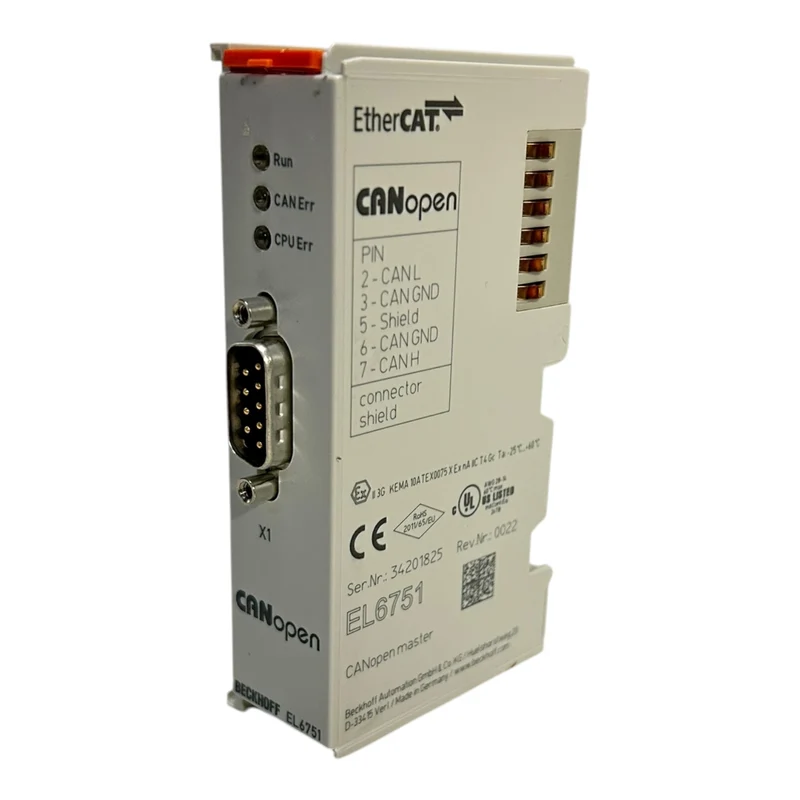 Beckhoff EtherCAT-Klemme 1-Kanal-Kommunikations-Interface CANopen EL6751