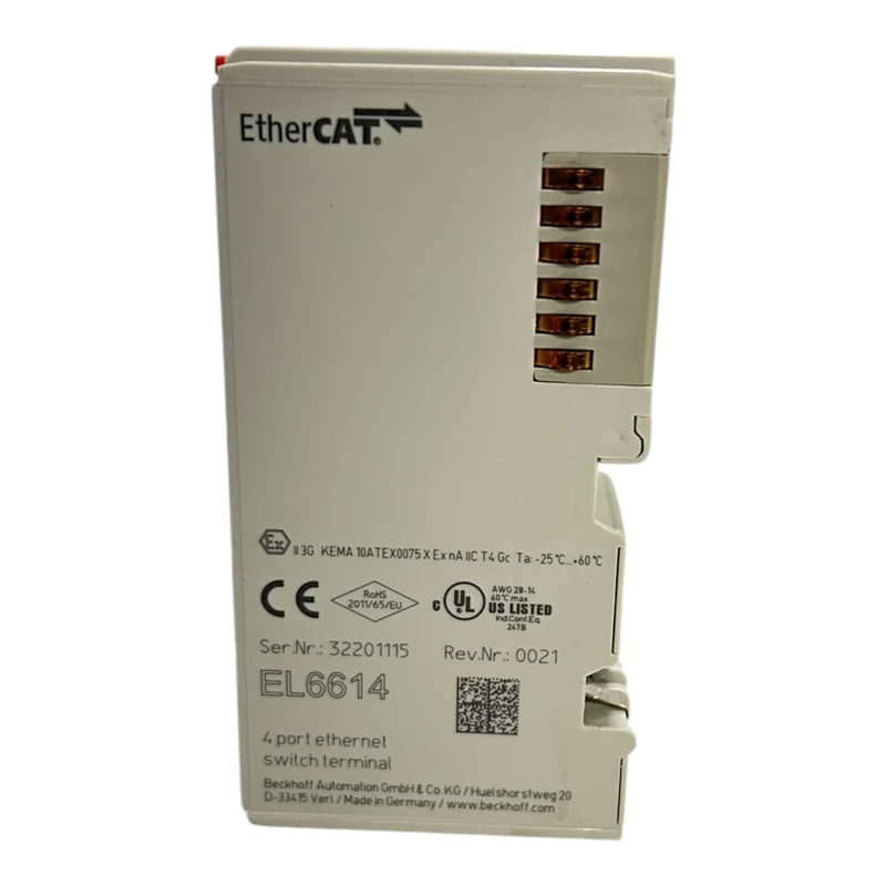 Beckhoff EtherCAT-Klemme 4-Port-Kommunikations-Interface Ethernet-Switch EL6614