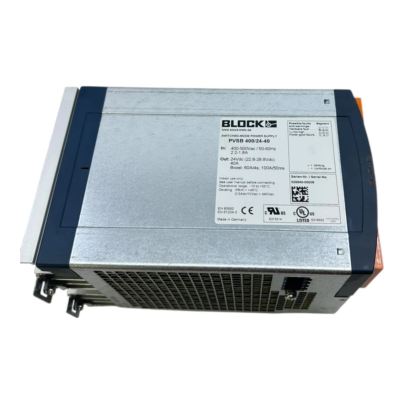Block Netzteil Switched-Mode PVSB400/24-40 Netzteil von Block für Industrie
