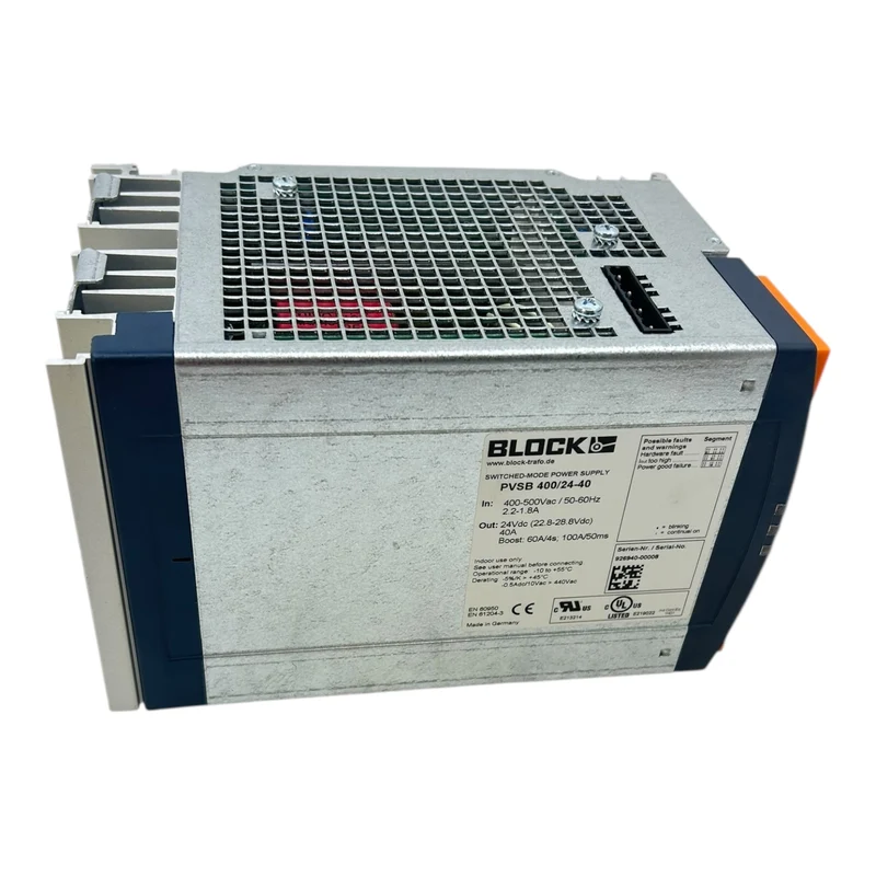 Block Netzteil Switched-Mode PVSB400/24-40 Netzteil von Block für Industrie
