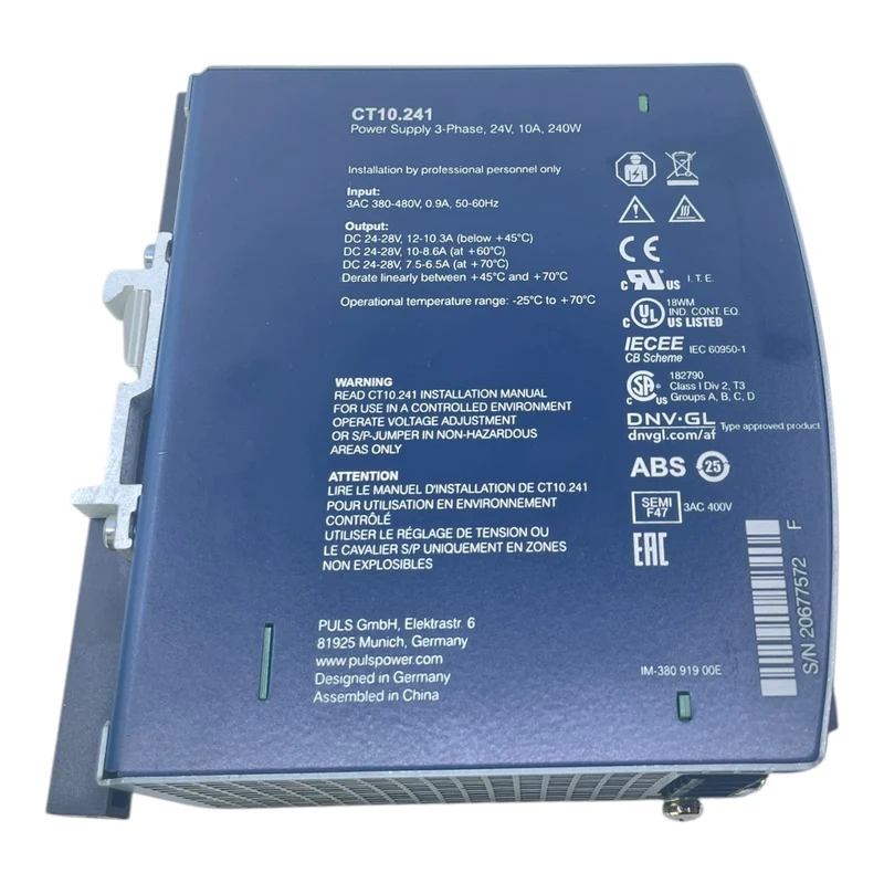 Puls Hutschienen-Netzteil 24 V/DC 10 A 240 W CT10.241 Hutschienen-Netzteil