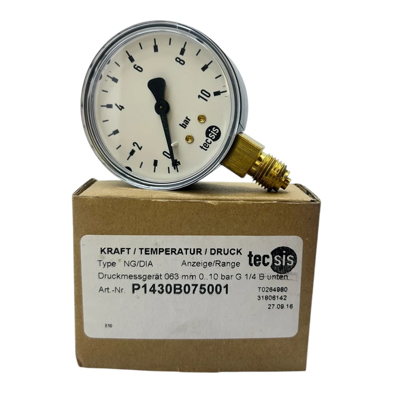 Tecsis Manometer 0-10bar G1/4 P1430B075001 Manometer von Tecsis für Industrie