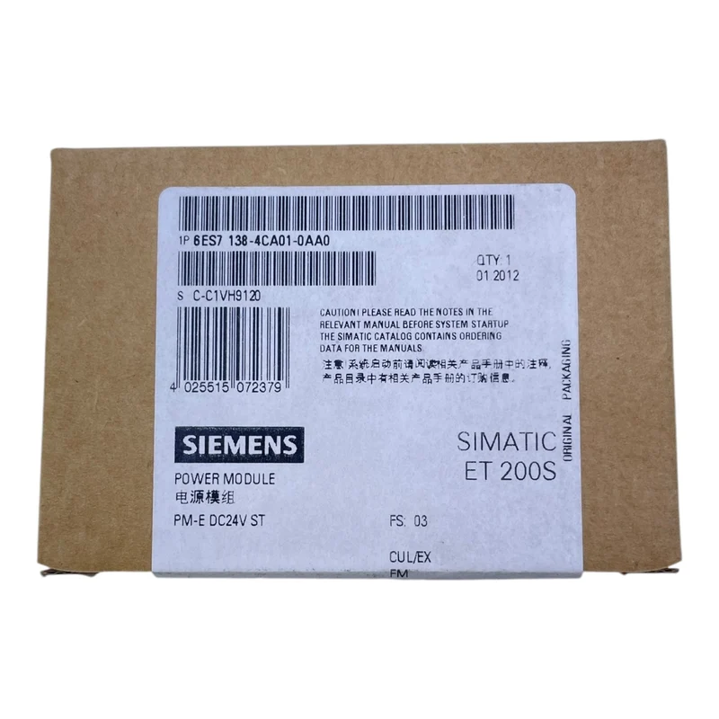 Siemens Simatic ET 200S Powermodul Elektronikmodul 6ES7138-4CA01-0AA0 Industrie