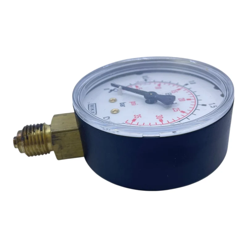 WIKA Manometer 0-2.5 bar / 0-35 psi Druckanzeige Messing Anschluss unten