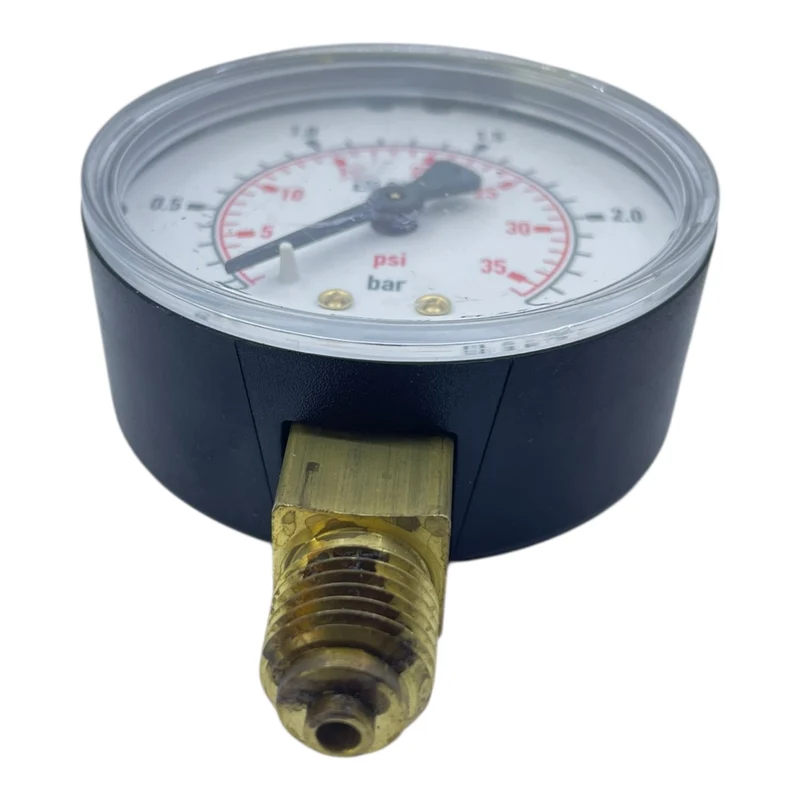 WIKA Manometer 0-2.5 bar / 0-35 psi Druckanzeige Messing Anschluss unten