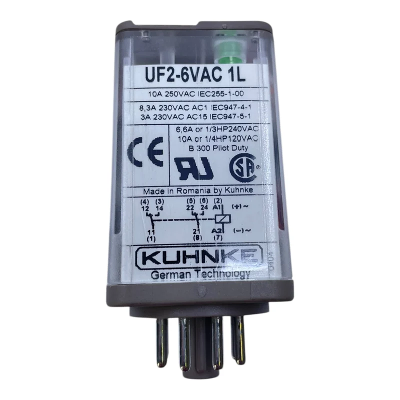 Kuhnke Steckrelais Relais UF2-6VAC1L VE:10stk Steckrelais von Kuhnke Industrie