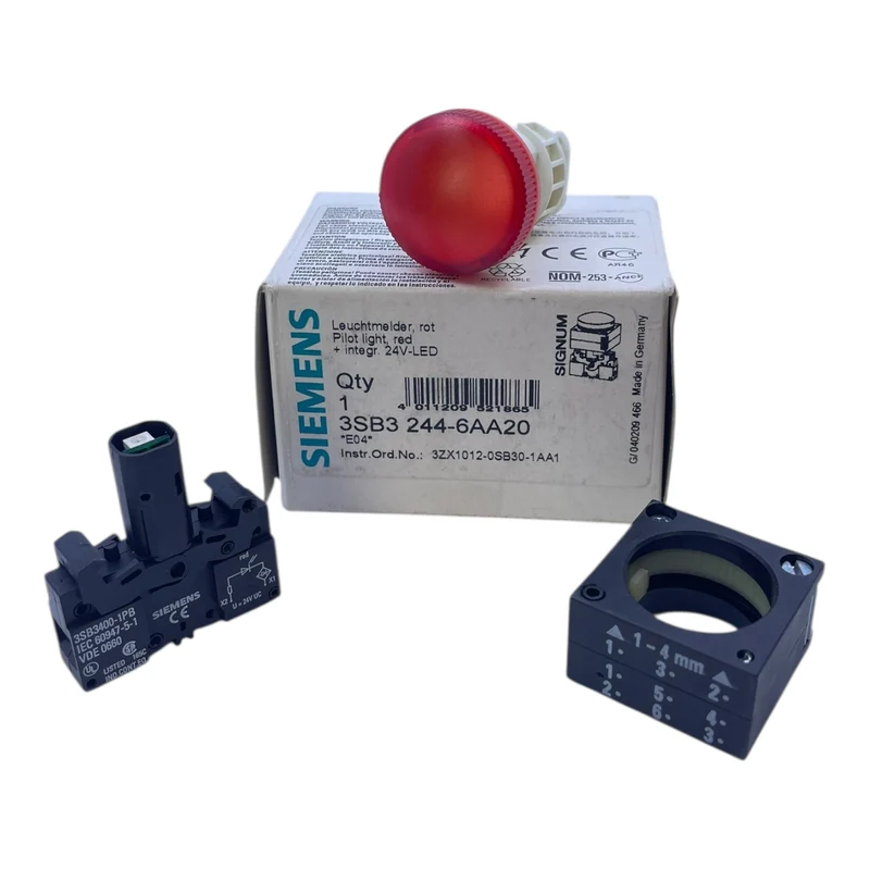 Siemens Leuchtmelder Rot 3SB3244-6AA20 Leuchtmelder von Siemens für Industrie