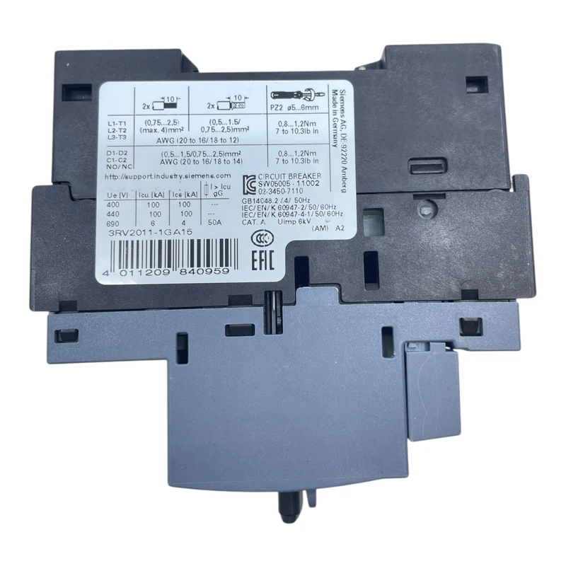 Siemens Leistungsschalter 4,5-6,3A 3RV2011-1GA15 Leistungsschalter von Siemens