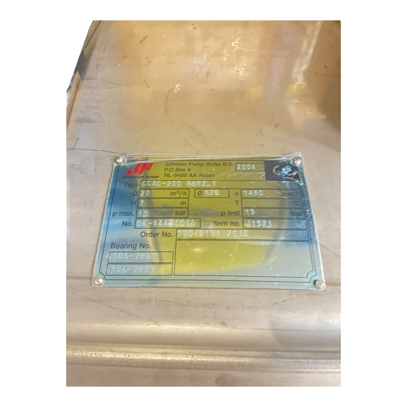 Johnson Wasserpumpe 7m 10bar V2A CC50-200 R6M2L1 Wasserpumpe von Johnson