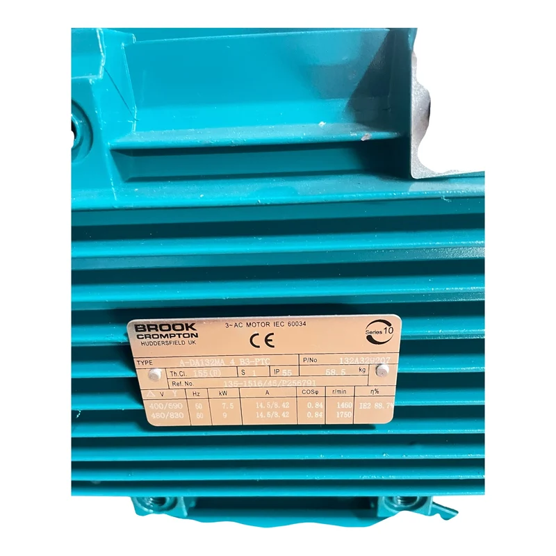 Brook Crompton Elektromotor 7,5kW A-DA132MA 4 B3-PTC Elektromotor für Industrie