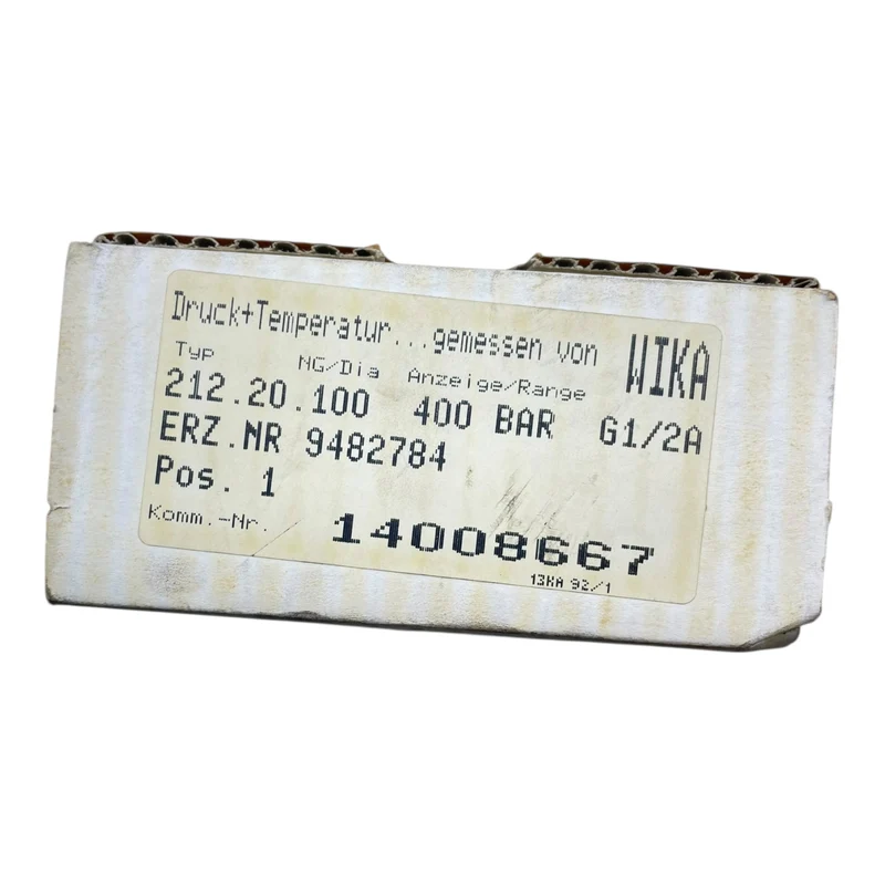 Wika Manometer 0-400bar Druckmessgerät 212.20.100 Druckmessgerät von Wika