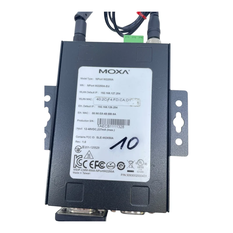 MOXA Wireless Serial Device Server NPort W2250A Wireless Server von MOXA