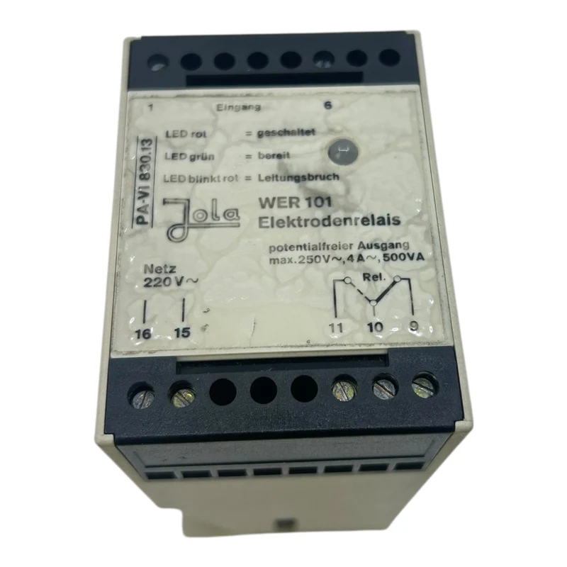 Jola Elektrodenrelais WER 101 Elektrodenrelais von Jola für die Industrie