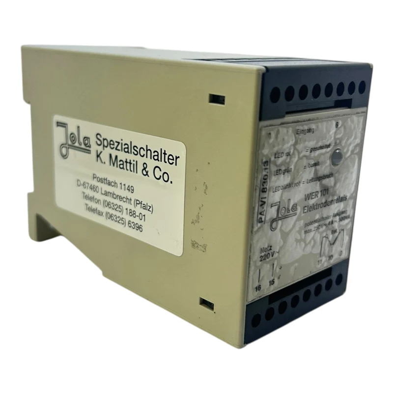 Jola Elektrodenrelais WER 101 Elektrodenrelais von Jola für die Industrie