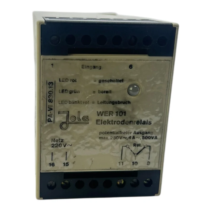 Jola Elektrodenrelais WER 101 Elektrodenrelais von Jola für die Industrie
