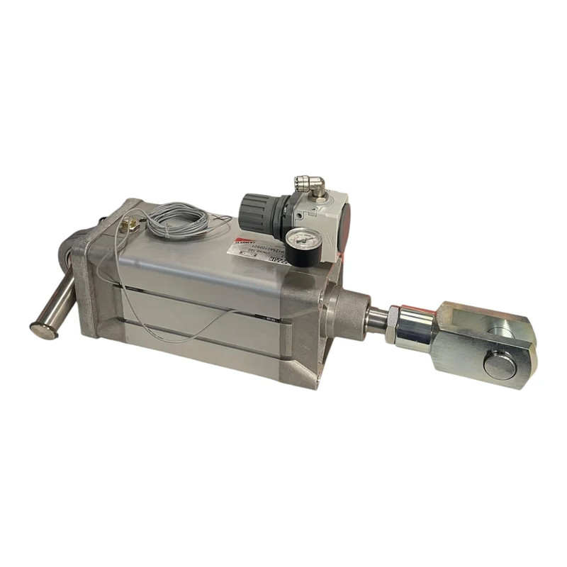 Camozzi Pneumatikzylinder Ø125 Hub 100 mm mit Druckregler 61M1P125A0100S01