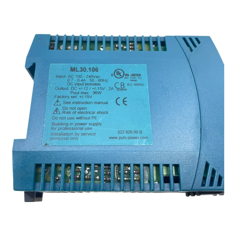 Puls Hutschienen Netzteil ML30.106 100-240V AC 0.7-0.4A 50/60Hz 36W Hutschienen