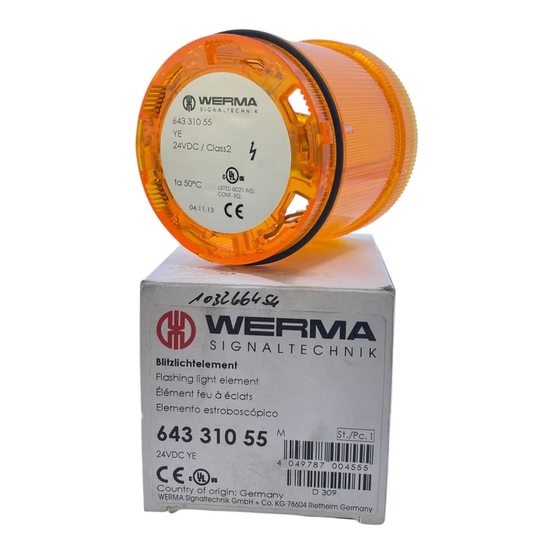 WERMA Blitzlichtelement Orange 64331055 24VDC Blitzlichtelement