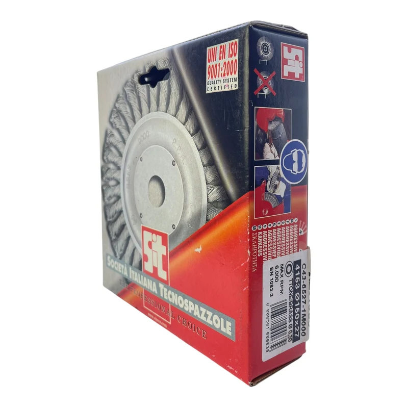 Sit Bürste 4153 Rundbürste Ø150x27mm Messingdraht 0,30 mm Rundbürste von Sit