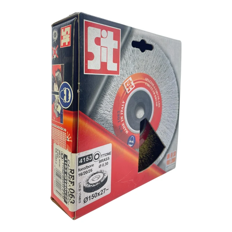 Sit Bürste 4153 Rundbürste Ø150x27mm Messingdraht 0,30 mm Rundbürste von Sit
