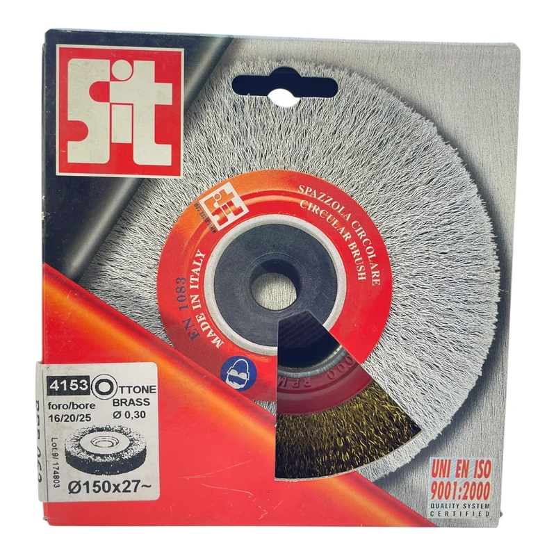 Sit Bürste 4153 Rundbürste Ø150x27mm Messingdraht 0,30 mm Rundbürste von Sit