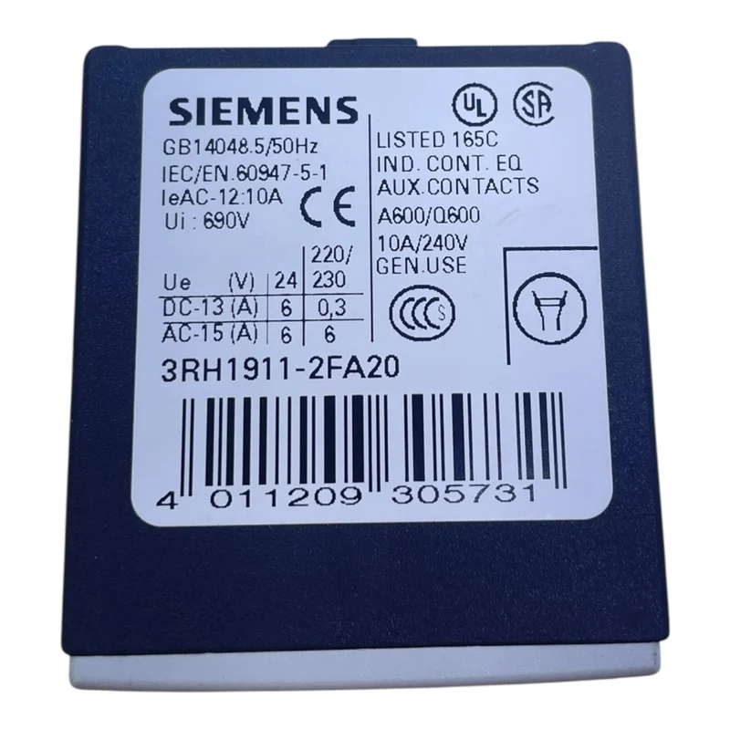 Siemens Hilfsschalterblock 3RH1911-2FA20 Hilfsschalterblock von Siemens