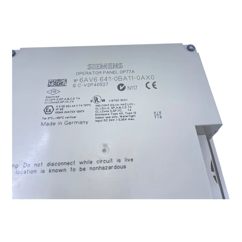 Siemens Operator Panel 6AV6641-0BA11-0AX0 Bedienpanel Operator Panel Siemens